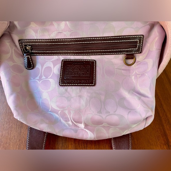 Vintage Coach Suede Tote in Lilac Purple - Picture 14 of 16